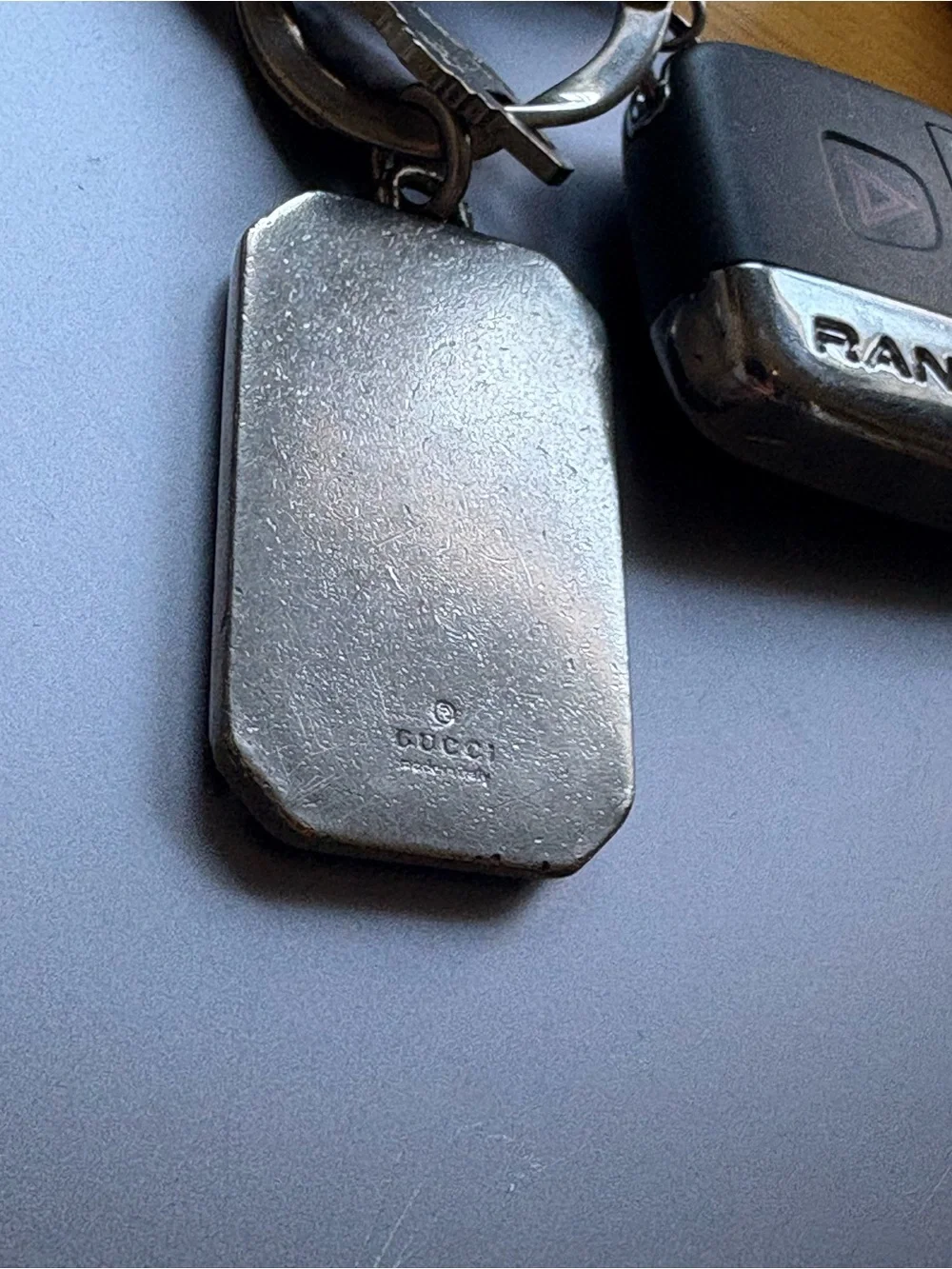 Gucci Silver Metal Key Tag